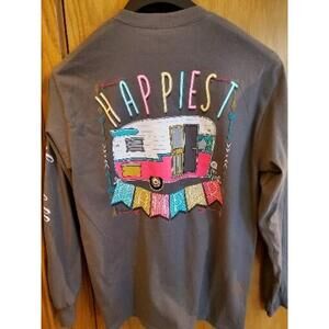 Girlie Girl Originals Camper Trailer Happiest Camper Graphic Med